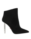 Albano Luxury Woman Ankle Boots Black Size 8 Leather In Black