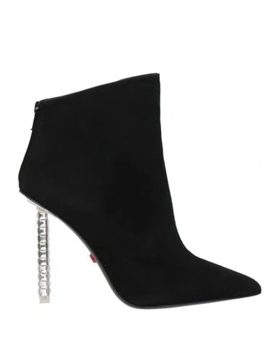 Albano Luxury Woman Ankle Boots Black Size 8 Leather