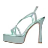 Albano Sandals Green In Verde Blu E Verdi