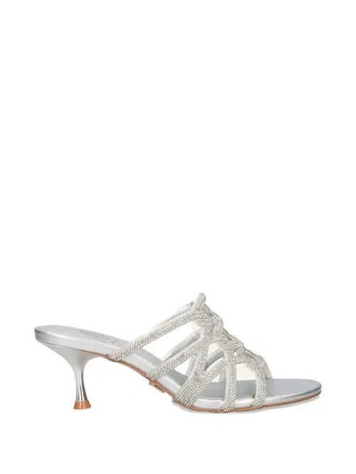 Albano Vanity Crystal-embellished Caged Sandals In Multi