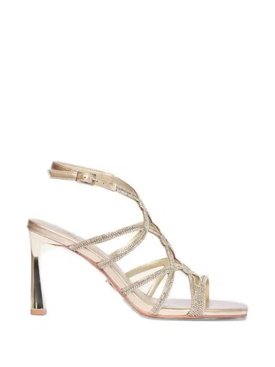 Albano Vanity Crystal-embellished Sandals In Gold