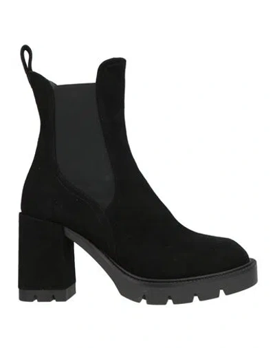 Albano Woman Ankle Boots Black Size 6 Leather