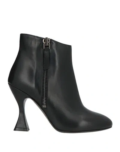 Albano Woman Ankle Boots Black Size 7 Leather