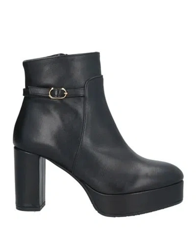 Albano Woman Ankle Boots Black Size 10 Leather