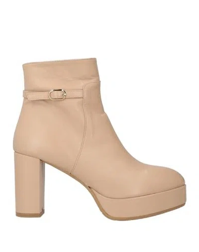 Albano Woman Ankle Boots Blush Size 6 Leather In Pink