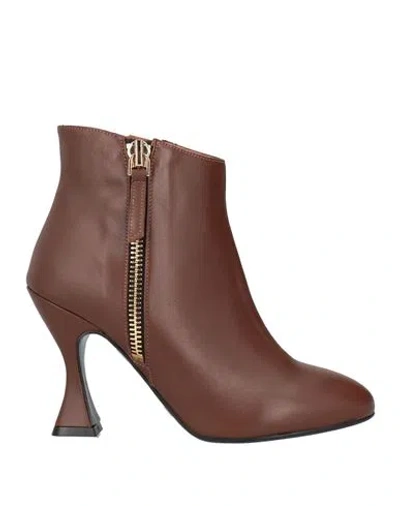 Albano Woman Ankle Boots Brown Size 8 Leather