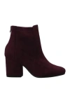 Albano Woman Ankle Boots Deep Purple Size 9 Textile Fibers In Purple