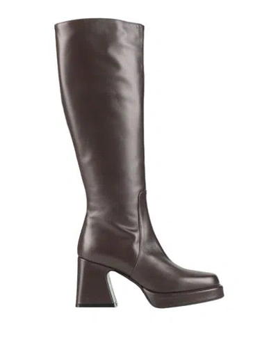 Albano Woman Boot Dark Brown Size 7 Calfskin