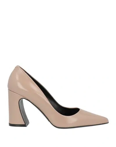 Albano Woman Pumps Beige Size 6 Leather In Neutral