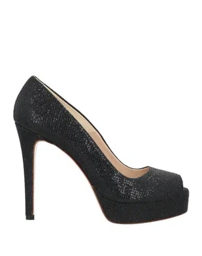 Albano Woman Pumps Black Size 10 Textile Fibers