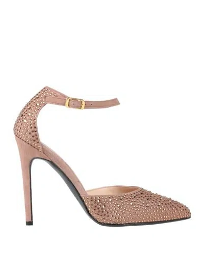 Albano Woman Pumps Light Brown Size 9 Leather In Beige