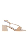 Albano Woman Sandals Beige Size 9 Textile Fibers