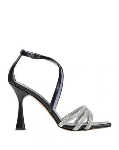 Albano Woman Sandals Black Size 10 Textile Fibers