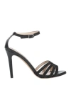 Albano Woman Sandals Black Size 6 Textile Fibers In Black