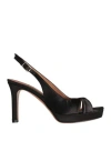 Albano Woman Sandals Black Size 8 Textile Fibers In Black
