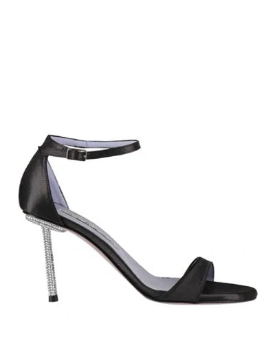 Albano Woman Sandals Black Size 8 Textile Fibers In Black