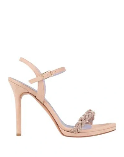 Albano Woman Sandals Blush Size 11 Synthetic Fibers In Pink