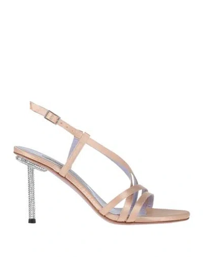 Albano Woman Sandals Blush Size 7 Textile Fibers In Pink