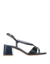 Albano Woman Sandals Navy Size 8 Textile Fibers In Navy