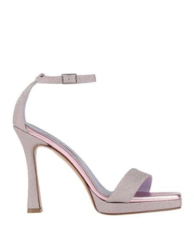 Albano Woman Sandals Pink Size 10 Textile Fibers In Purple