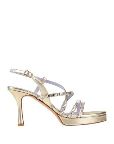Albano Woman Sandals Platinum Size 12 Leather