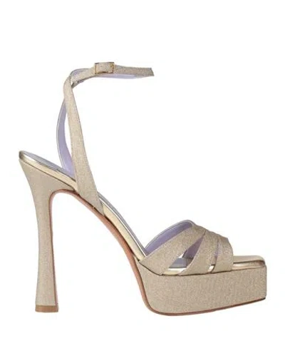 Albano Woman Sandals Platinum Size 5 Leather In Grey