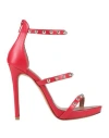Albano Woman Sandals Red Size 7 Textile Fibers