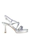 Albano Woman Sandals Silver Size 6 Leather