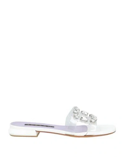 Albano Woman Sandals White Size 7 Textile Fibers