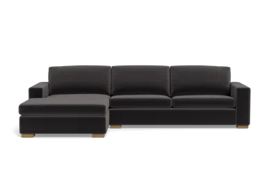 Albany Park Barton Chaise Sectional In Black