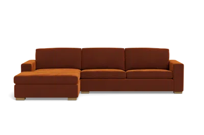 Albany Park Barton Chaise Sectional In Brown