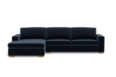 Albany Park Barton Chaise Sectional In Blue