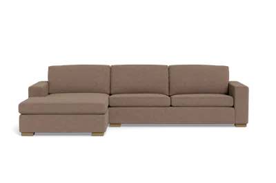Albany Park Barton Chaise Sectional In Brown