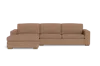 Albany Park Barton Chaise Sectional In Brown