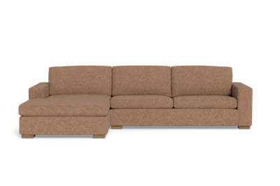 Albany Park Barton Chaise Sectional In Brown