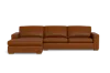 Albany Park Barton Chaise Sectional In Brown