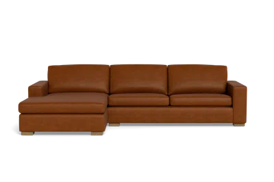 Albany Park Barton Chaise Sectional In Brown