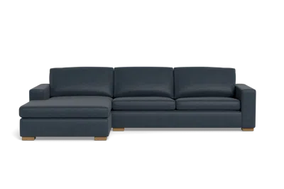 Albany Park Barton Chaise Sectional In Blue