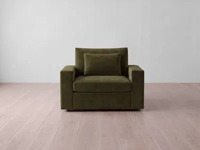 Albany Park Kova Box Armchair In Green