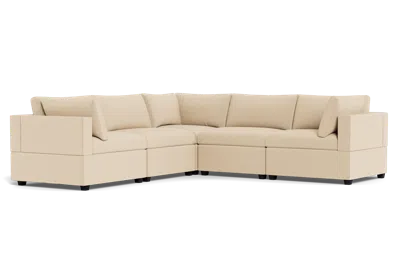 Albany Park Kova Box Cushion Corner Sectional In Neutral