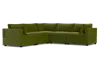 Albany Park Kova Box Cushion Corner Sectional In Green