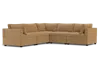 Albany Park Kova Box Cushion Corner Sectional In Brown