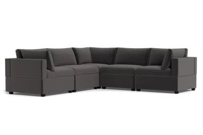 Albany Park Kova Box Cushion Corner Sectional In Gray