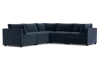 Albany Park Kova Box Cushion Corner Sectional In Blue