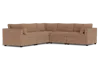 Albany Park Kova Box Cushion Corner Sectional In Brown