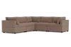 Albany Park Kova Box Cushion Corner Sectional In Brown