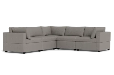 Albany Park Kova Box Cushion Corner Sectional In Gray
