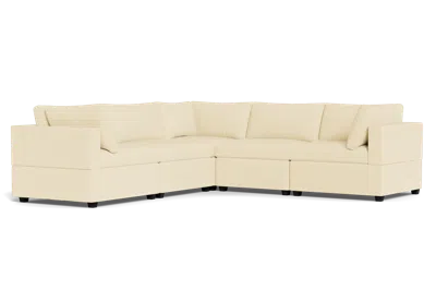Albany Park Kova Box Cushion Corner Sectional In Neutral