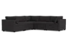 Albany Park Kova Box Cushion Corner Sectional In Black
