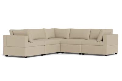 Albany Park Kova Box Cushion Corner Sectional In Neutral